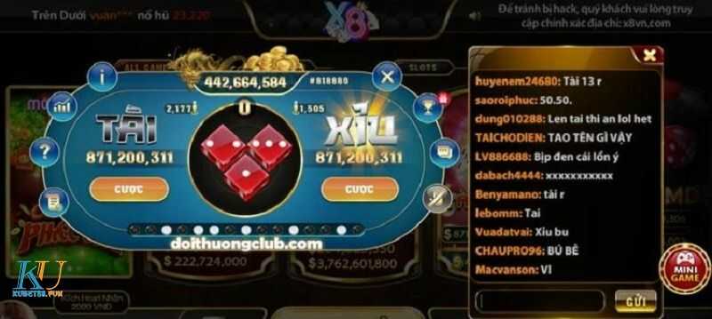 Tài xỉu online uy tín X8club